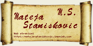 Mateja Stanišković vizit kartica